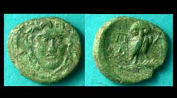 Mysia, Parion, Gorgonian with Owl reverse, RARE!